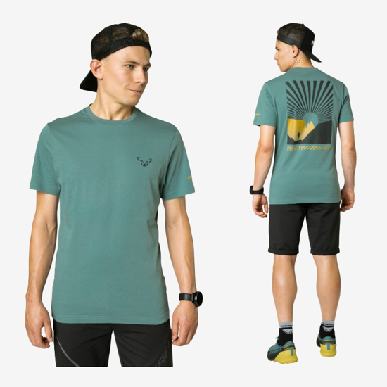 DYNAFIT m majica 71955 3091 GRAPHIC T-SHIRT atlantic sunrise trail
