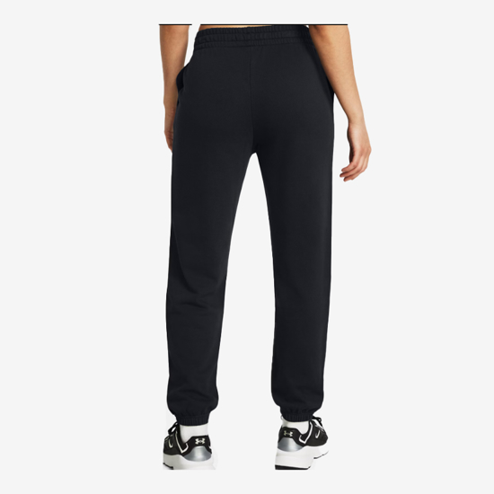 UNDER ARMOUR ž hlače 1382735-002 RIVAL TERRY JOGGERS black white