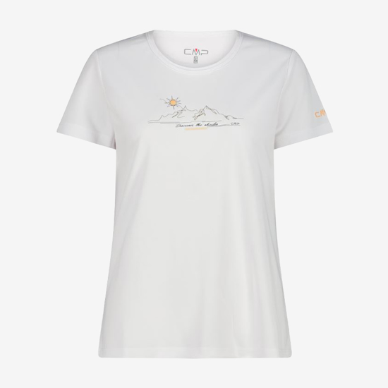 CMP ž majica 38T6656 20XT T-SHIRT PIQUET bianco salmone