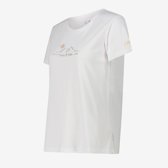 CMP ž majica 38T6656 20XT T-SHIRT PIQUET bianco salmone