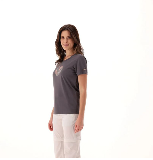 CMP ž majica 38T6656 Q955 T-SHIRT PIQUET terra