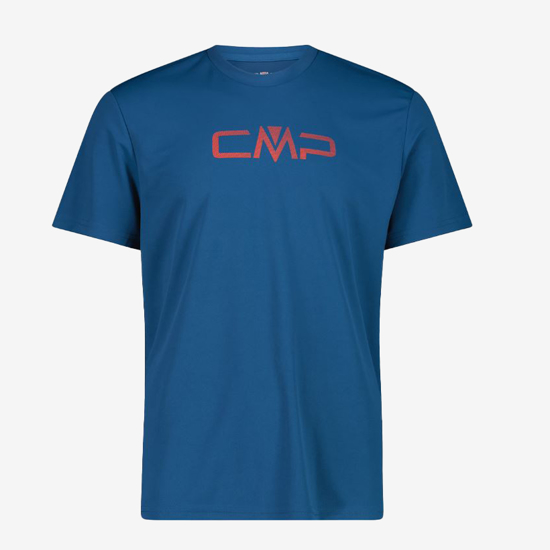 CMP m majica 39T7117P L951 ROUND NECK T-SHIRT WHIT CMP LOGO ocean