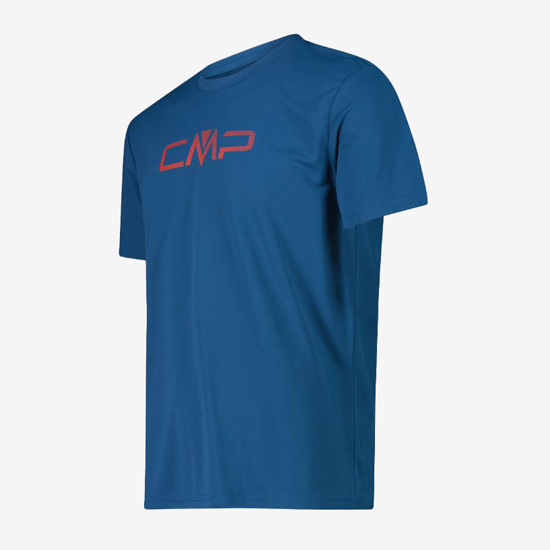 CMP m majica 39T7117P L951 ROUND NECK T-SHIRT WHIT CMP LOGO ocean
