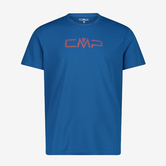 CMP m majica 39T7117P L988 ROUND NECK T-SHIRT WHIT CMP LOGO pacific