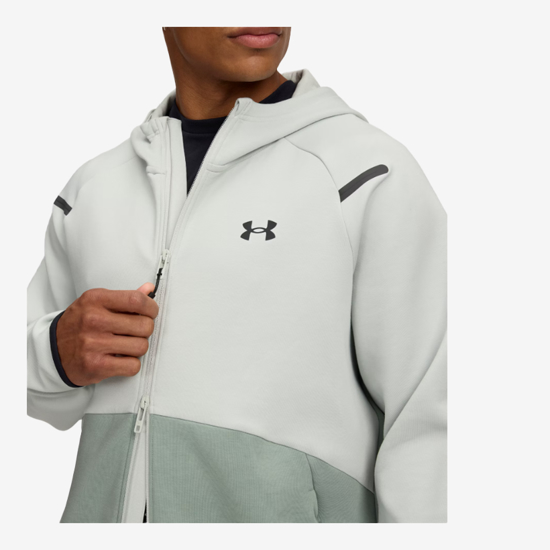 UNDER ARMOUR m jopica 1389352-377 UNSTOPPABLE FLEECE FULL-ZIP HOODIE hydro green silica green