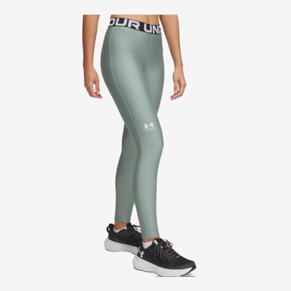 UNDER ARMOUR ž legice 1383559-348 HEATGEAR LEGGINGS silica green white