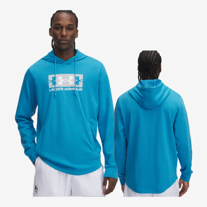 UNDER ARMOUR m kapucar 1390141-452 RIVAL TERRY LOGO ether blue mod gray