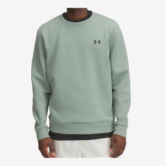 UNDER ARMOUR m pulover 1389351-348 UNSTOPPABLE FLEECE silica green black