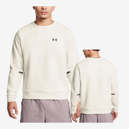 UNDER ARMOUR m pulover  1389351-110 UNSTOPPABLE FLEECE summit white black