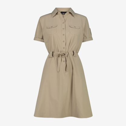 CMP ž obleka 33S5346 P605 STRETCH FABRIC POLO NECK DRESS sabbia