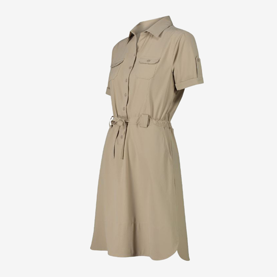 CMP ž obleka 33S5346 P605 STRETCH FABRIC POLO NECK DRESS sabbia