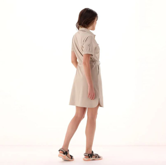 CMP ž obleka 33S5346 P605 STRETCH FABRIC POLO NECK DRESS sabbia