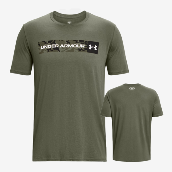 UNDER ARMOUR m majica 1376830-390 CAMO CHEST STRIPE marine od green black