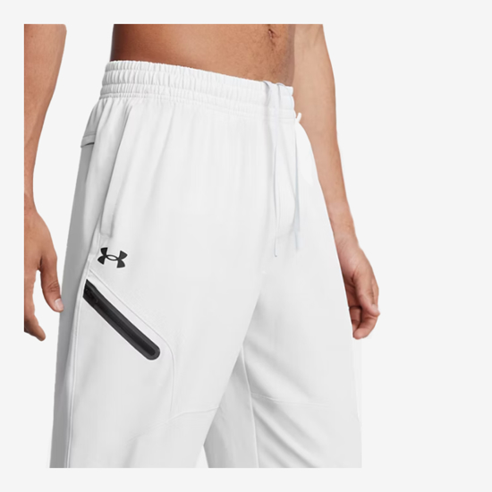 UNDER ARMOUR m hlače 1388823-014 UNSTOPPABLE JOGGERS summit white black