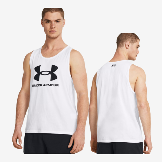 UNDER ARMOUR m majica 1382883-100 LOGO TANK white