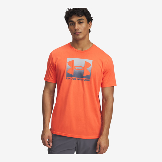 UNDER ARMOUR m majica 1386793-847 UA BOXED SPORTS SHORT SLEEVE fire mod grey