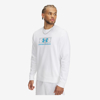UNDER ARMOUR m pulover 1390140-100 RIVAL TERRY LOGO white mod gray