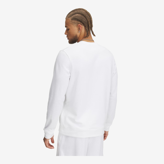 UNDER ARMOUR m pulover 1390140-100 RIVAL TERRY LOGO white mod gray