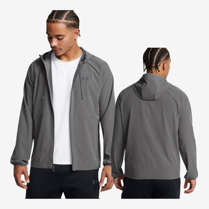 UNDER ARMOUR m jakna 6003001-025 STRETCH WOVEN WINDBREAKER castlerock black