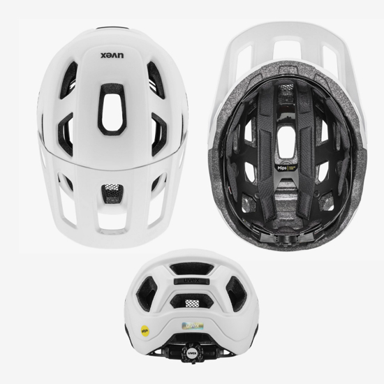 UVEX otr kolesarska čelada 41070802 REACT JR MIPS white matt