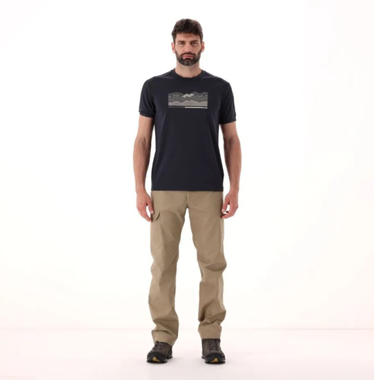CMP m majica 30T5057 08UT ROUND NECK T-SHIRT WHIT CMP LOGO antracite graffite