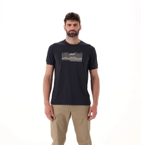 CMP m majica 30T5057 08UT ROUND NECK T-SHIRT WHIT CMP LOGO antracite graffite