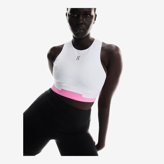 On ž trening top 1WF10210069 TRAIN 2-IN-1 CROP white