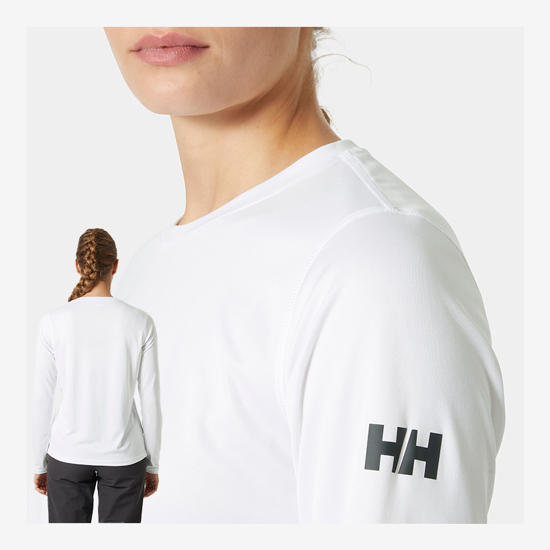 HELLY HANSEN ž majica 49579 001 HH TECH CREW LONG SLEEVES white