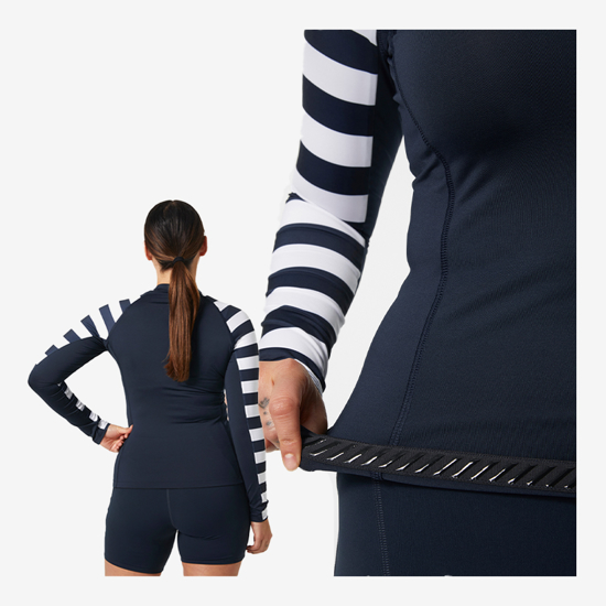 	HELLY HANSEN ž uv majica 34321 599 WATERWEAR RASHGUARD navy stripe