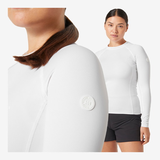 HELLY HANSEN ž uv majica 34321 001 WATERWEAR RASHGUARD white