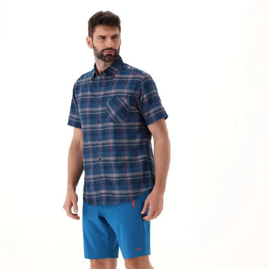 CMP m majica 30T9937 21ZT SHORT-SLEEVED SHIRT b.blue ocean tango