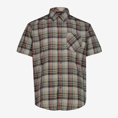 CMP m majica 30T9937 59ZT SHORT-SLEEVED SHIRT sage antracite ruggine