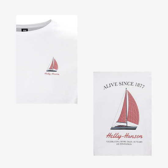 HELLY HANSEN m majica 54601 001 SHORELINE T-SHIRT 3.0 white