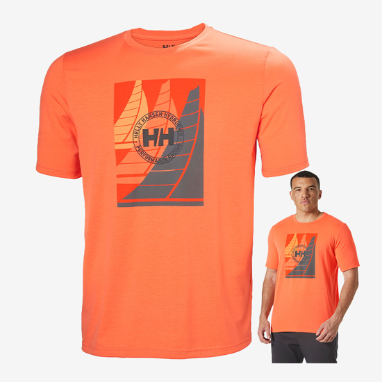 HELLY HANSEN m majica 34419 304 HP RACE GRAPHIC T-SHIRT bonfire