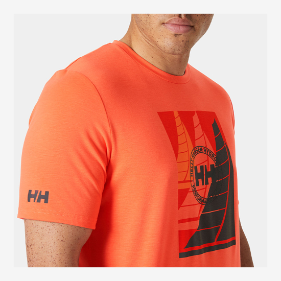 HELLY HANSEN m majica 34419 304 HP RACE GRAPHIC T-SHIRT bonfire