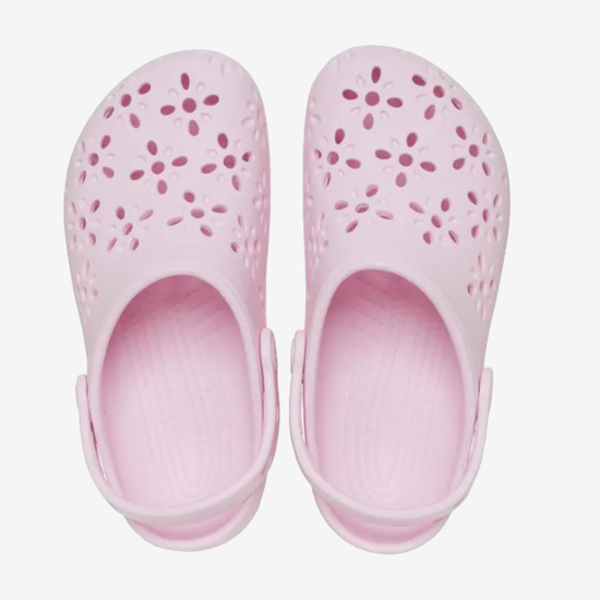 CROCS classic floral cutout clog 210943 pink milk