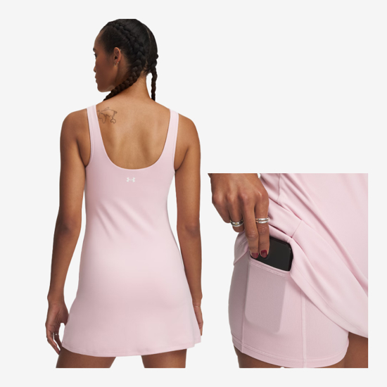 UNDER ARMOUR ž obleka 1384053-647 MOTION DRESS prime pink white