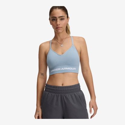 UNDER ARMOUR ž trening top 1384417-466 VANISH SEAMLESS LOW SPORTS BRA harbor blue white