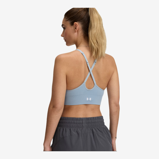UNDER ARMOUR ž trening top 1384417-466 VANISH SEAMLESS LOW SPORTS BRA harbor blue white