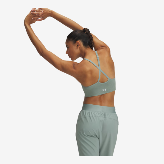 UNDER ARMOUR ž trening top 1384417-348 VANISH SEAMLESS LOW SPORTS BRA silica green white