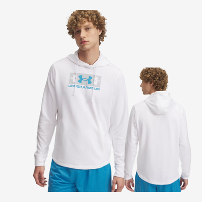 UNDER ARMOUR m kapucar 1390141-100 RIVAL TERRY LOGO white mod gray * Short description	