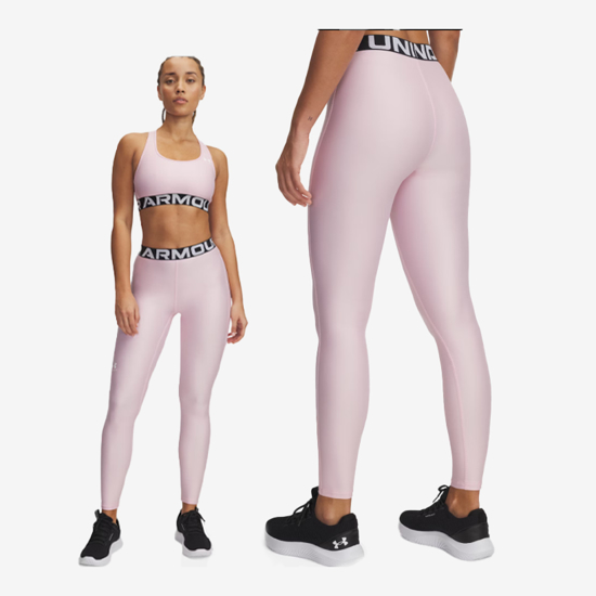UNDER ARMOUR ž legice 1383559-647 HEATGEAR LEGGINGS prime pink white