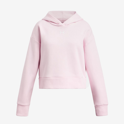 UNDER ARMOUR otr kapucar 1379517-647 RIVAL FLEECE CROP prime pink white