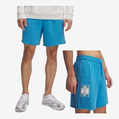 UNDER ARMOUR m hlače 1390147-452 RIVAL TERRY LOGO 8IN SHORTS ether blue white