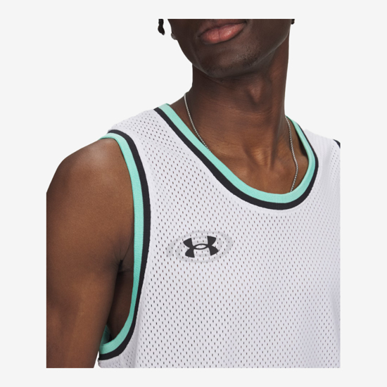 UNDER ARMOUR m majica 63000370-100 ZONE PRO MESH GRAPHIC white halo gray