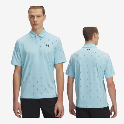 UNDER ARMOUR m golf majica 1383715-494 TEE TO GREEN PRINTED stream black