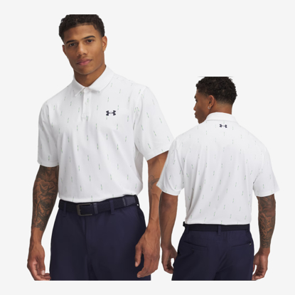 UNDER ARMOUR m golf majica 1383715-101 TEE TO GREEN PRINTED white midnight navy