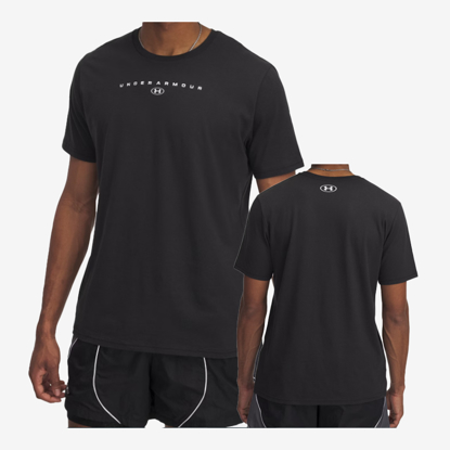 UNDER ARMOUR m majica 6000211-001 STACKED LOGO SHORT SLEEVE black white