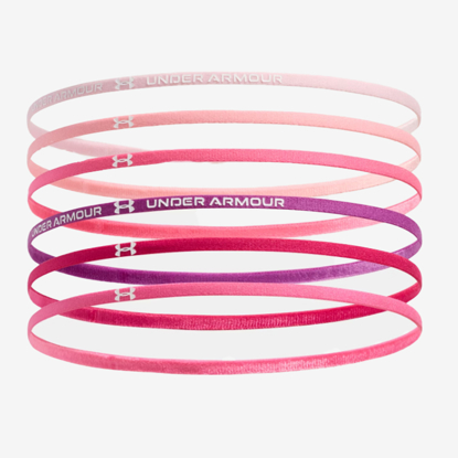 UNDER ARMOUR trak za lase 1389933-647 MINI ELASTIC 6-PACK prime pink white