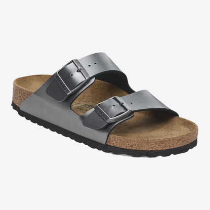 BIRKENSTOCK natikači 1029224 ARIZONA METALIC -narrow- metallic black